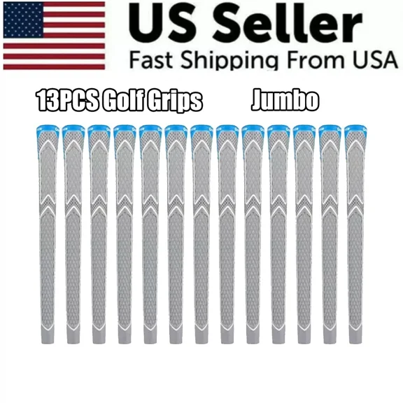 13Pcs Golf Club Grip CPX TPE Softest Rubber Gray Golf Grip Anti-Slip Gray Jumbo