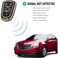 thumbnail image 3 of Key Fob Cover Compatible with Cadillac Escalade CTS SRX XT5 ATS STS CT6 2015-2019 Keychain Case Holder Protector,Black, 3 of 5