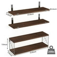 thumbnail image 2 of TEAFIRST Floating Shelves, 4 Tiers 15.8in Rustic Wood Wall Decor for Bathroom, Living Room, Brown, 2 of 7