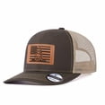 thumbnail image 5 of Vergiac American Flag Snake Graphic Leather Patch Trucker Hat, Men Adjustable Breathable Mesh Baseball Cap for Outdoor Travel Daily Casual Outfits, 5 of 6