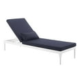 thumbnail image 6 of Modway Perspective Aluminum Patio Chaise Lounge in White and Navy, 6 of 8