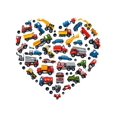 thumbnail image 2 of Valentine'S Dayboys' Cotton T-shirt Love and Car Print For Comfortable and Casual Round Neck Short Sleeves, 2 of 7