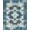 Navy Blue Turquoise Ivory, Pattern 19, variant on ODIKA 8'x10' Washable Area Rug Hallway Abstract Long Brushstroke Contemporary Watercolor Hallways for Dining Room, Large Office, Lounge, Non-Slip Chair-Friendly Mat