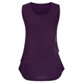 thumbnail image 5 of Usmixi Womens Tank Tops Mesh Patchwork Fashion Going out Lightweight Tunic Vest Shirts Summer Trendy Solid Scoop Neck Sleeveless Shirts Blouse Purple XXL, 5 of 7