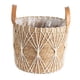 thumbnail image 4 of Maceta tejida, cesta, contenedores, decoración, maceta, cestas de almacenamiento para jardín, almacenamiento de plantas, pícnic al aire libre Líneas blancas, 4 of 7