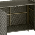 thumbnail image 4 of Uforic Patio Wicker Bar Table, Outdoor Wicker Storage Cabinet, Bar Counter Table, Deck Box - Brown, 4 of 9