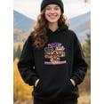 thumbnail image 4 of Scary Cow Theme Halloween Cow Hoodie for Men and Women, Unisex Pullover Hooded Sweatshirt, Comfortable Cotton Poly Blend, Casual Fall Seasonal Outfit, 4 of 5