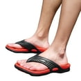 thumbnail image 4 of Mens Slippers,Men Summer Flip Flop Sandals Arch Support Beach Footwear for Casual Outdoor,Slippers for Men,Red,10, 4 of 7