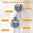 thumbnail image 3 of Wowow Single-Handle 7-Spray Shower Faucet 1.8 GPM with Dual Shower Adjustable Heads in Polished Chrome (Valve Included), 3 of 8