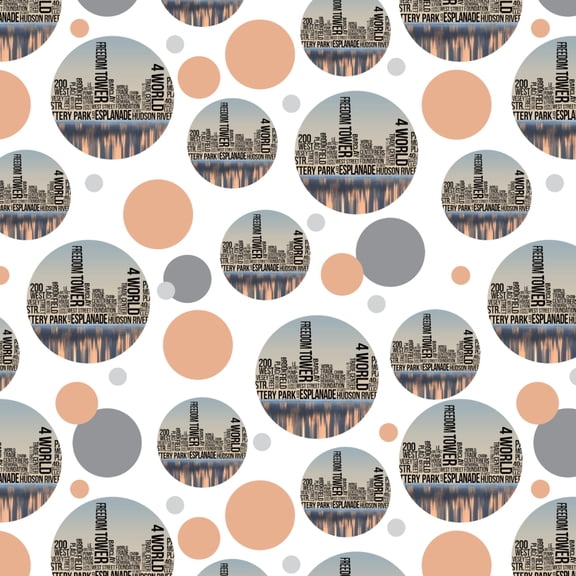 New York City NY Word Skyline Premium Gift Wrap Wrapping Paper Roll