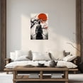 thumbnail image 3 of ZHONGYUTONG Japanese Samurai Wall Art Black and White Armored Samurai Canvas Picture Japan Warrior Poster Bushido Print Wall Decor Framed (12" x 18"), 3 of 6