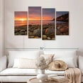 thumbnail image 2 of Elephant Stock Sunrise At Acadia National Park Wall Art - Horizontal Multi Panel Canvas - Living Room Wall Decor - Beach Multi Panel - Orange And Blue Decor - 52" x 32", 2 of 8