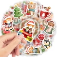 thumbnail image 4 of Pegatinas navideñas con bonitos dibujos animados para hacer álbumes de recortes, regalo, pegatinas para niños de PVC, impermeables, divertidos juguetes de Año Nuevo para ordenador portátil y teléfono, 4 of 4