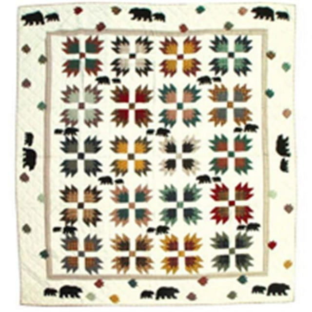 Patch Magic QTBEPW Bear S Paw&44; Courtepointe Twin 65 x 85 Po.
