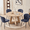 Blue, variant on Dining Chairs Set of 2, Upholstered Chenille Fabric Kitchen Chairs With Metal Legs, Wingback Elegant Tufted Accent Vanity Chair For Dinner, Bedroom, Living Room, Apartment, Coral