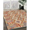 thumbnail image 3 of Ahgly Company Machine Washable Indoor Round Contemporary Orange Area Rugs, 4' Round, 3 of 7
