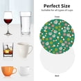 thumbnail image 6 of Honeii Flying Bees print Leather Coaster Set of 4, ideal for safeguarding your furniture from drinks spills and effortless cleanup-Round Shape, 6 of 6