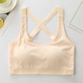 thumbnail image 2 of UQJfacai Girls Sports Training Bra Kids Athletic Cross Back Seamless Padded Bras Camis Dance Yoga Crop Tops 5-15 Years, 2 of 6