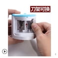 thumbnail image 4 of TFixolAstronomy student electric pencil sharpener double hole automatic pencil sharpener battery pencil sharpener with safety lock pencil sharpener 8004-gray, 4 of 6