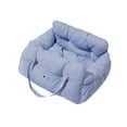 thumbnail image 3 of Asiento de coche para perros, transportador portátil para perros y gatos, caseta para perros, cómodo asiento para mascotas , transportador Azul y M, 3 of 8