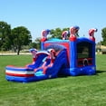 thumbnail image 3 of JumpOrange Outdoor  American Boxing Commercial Grade Inflatable Bounce House Water Slide with Pool for Kids and Adults with Blower, 3 of 9