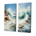 thumbnail image 3 of Designart "Beach Photo Coastal Euphony IV" Coastal Beach Wall Art Set Of 2 - Teal Beach Gallery Wall Set For Home Decor, 3 of 7