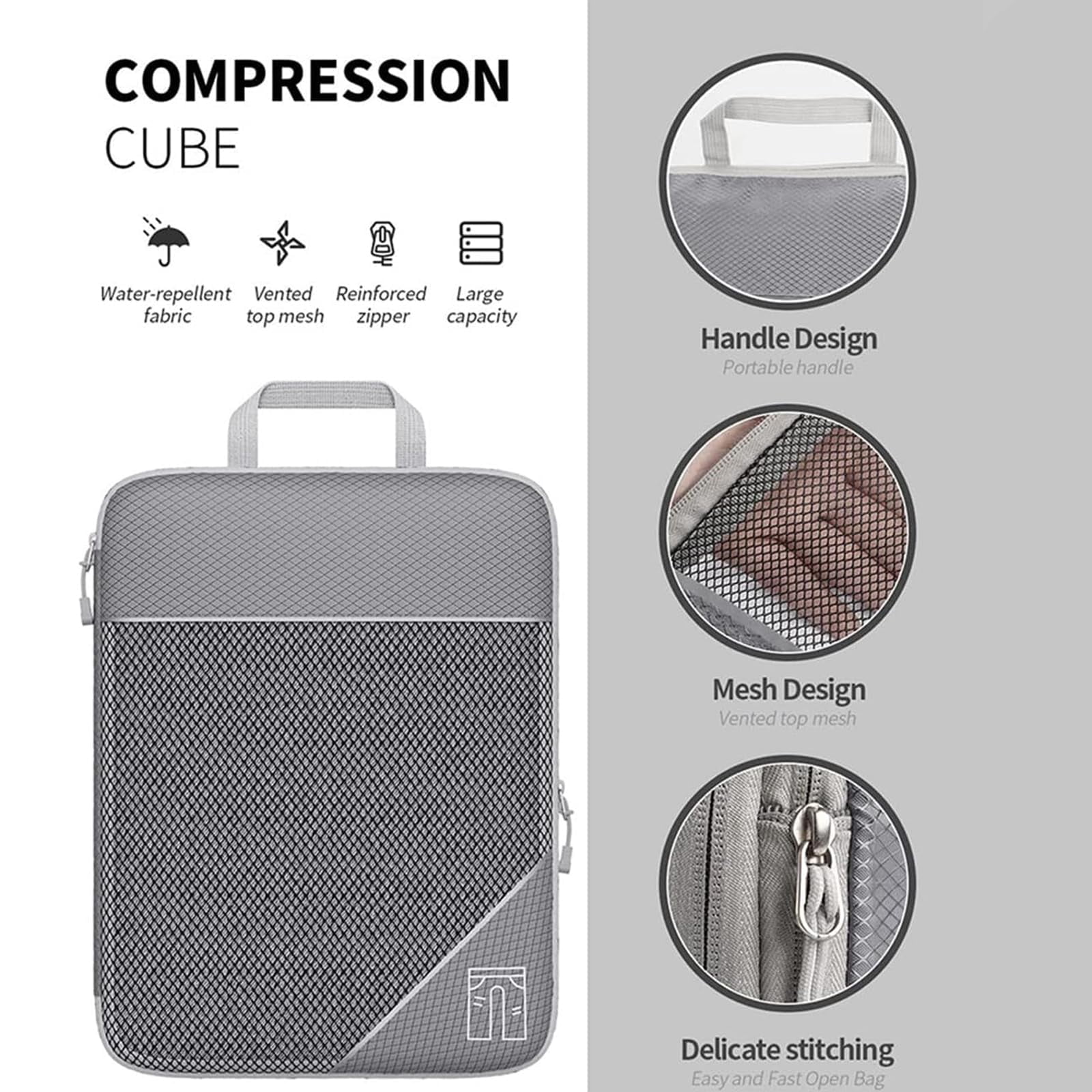 Simplifyliving Compression Packing Cubes, Travel Packing Cubes Compression for Carry Ons Mesh, Travel Cubes for Packing Compression