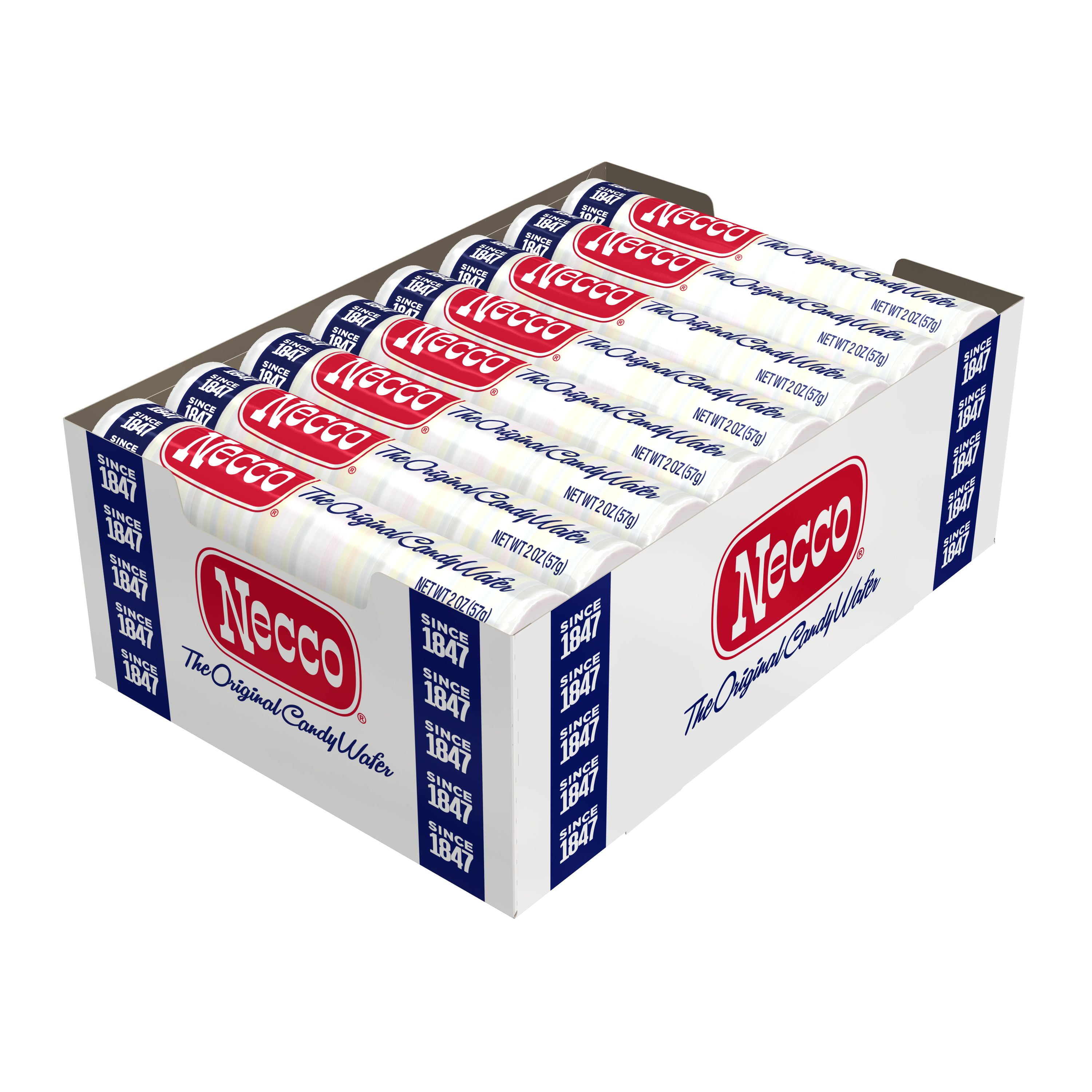 Necco Wafers Candy, 24 Pack (2 Ounce Rolls Each), The Original Candy Wafer