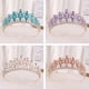 thumbnail image 2 of Nvzi Tiara de boda para novia, diadema de princesa, corona nupcial, joyería para el cabello con diamantes de imitación de cristal, decoración para cumpleaños, fiesta de disfraces (verde), 2 of 4