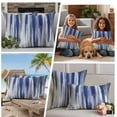 thumbnail image 5 of Abstract Navy Blue Outdoor Waterproof Pillow Covers, Vintage Grey Street Painting Art Decorative Square Throw Pillowcase Sofa Cushion Sham for Patio/Couch/Chair, 16"x16" 2 Pack, 5 of 8