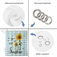 thumbnail image 5 of Sunflower Waterproof Fabric Shower Curtain,Teal Green Check You Are My Sunshine Bee Waterproof Fabric Shower Curtain for Bathroom Curtains Bathtubs Hotel Shower Curtains with 12 Hooks Standard 72x72, 5 of 8