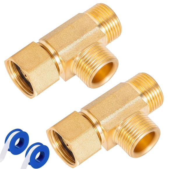 Válvula Breezliy de latón sin plomo Add-A-Tee de 3/8" - paquete de 2