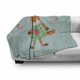 thumbnail image 2 of Fox Soft Flannel Fleece Throw Blanket, Nursery Themed Illustration of Animal with Dress and Bow, Cozy Plush for Indoor and Outdoor Use, 50" x 70", Multicolor, by Ambesonne, 2 of 5