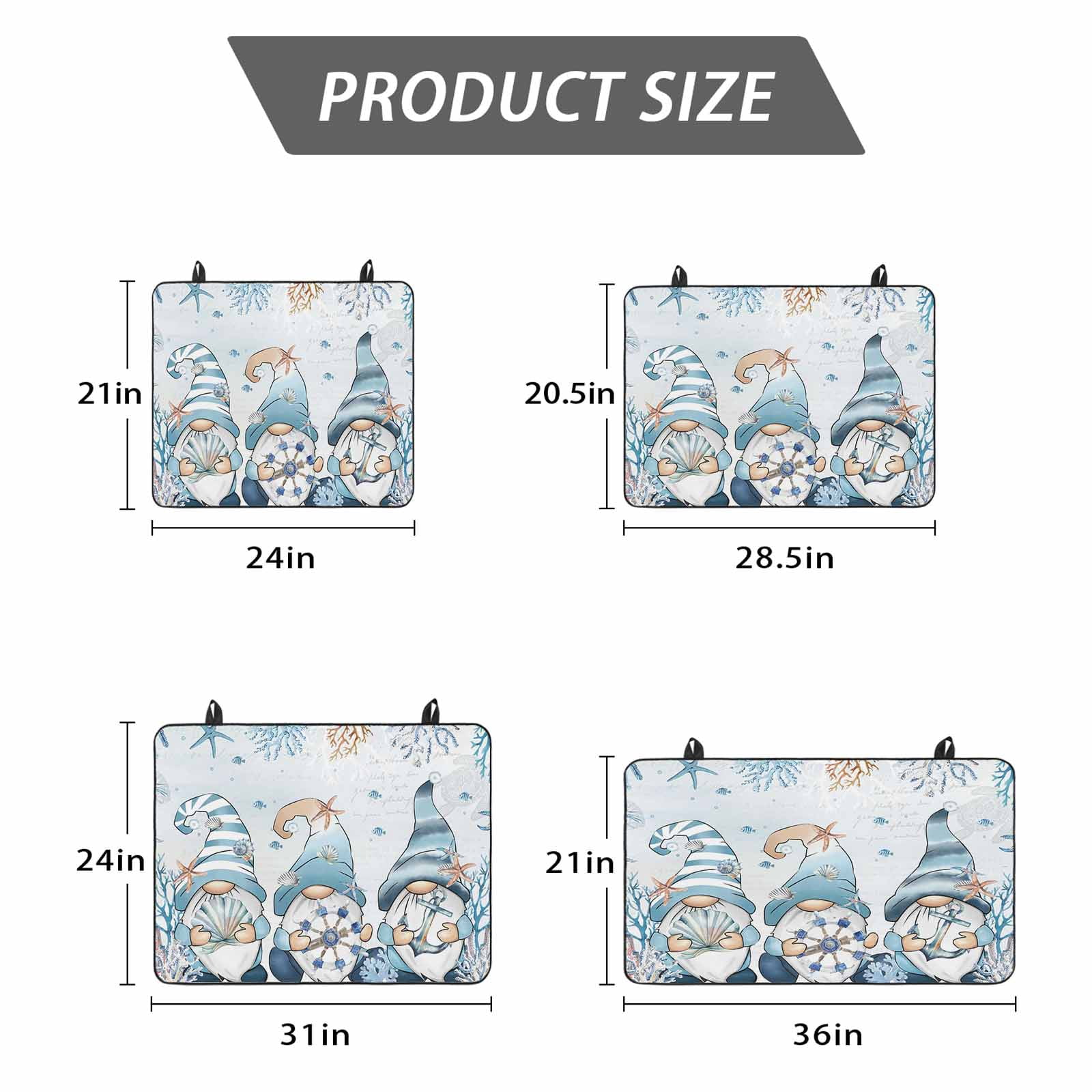Blue Gnomes Coastal Stove Top Cover for Electric Stove, Heat-proof & Non Slip Glass Top Stove Cover Protector, Nautical Coral Starfish Ocean Summer Kitchen Flat Cooktop Rubber Mat 24x21 Inches