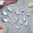 thumbnail image 4 of ReaNea Flatware Serving Set of 10 Pieces,Silverware Serving Utensils Large Spoon Set, 4 of 10