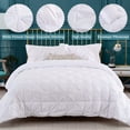 thumbnail image 3 of Empire Home Fashion 3-Piece White inch Pleat Comforter Bedding Sets, Full, 3 of 7