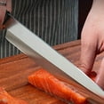 thumbnail image 5 of TrueCraftware– 12” Stainless Steel Sashimi Knife with Wood Handle- Perfect Knife For Cutting Sushi Sashimi Fish Filleting & Slicing Very Sharp Stainless Steel Blade Japanese Sashimi Knife, 5 of 6