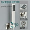 thumbnail image 3 of Zovajonia Luxury Brushed LED Shower Head Combo System Faucet Set Massage Body Jets Sprayer, 3 of 8