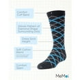 thumbnail image 3 of MeMoi Diamond Interlock Dress Cotton Blend Crew Socks - Boys - Male, 8-9, Navy, 3 of 7