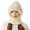 Beige, variant on Grofry Women Hat with Integrated Scarf Thick Warm Plush Lining Knitted Windproof High Elasticity Full Protection Outdoor Travel Cold Weather Cap