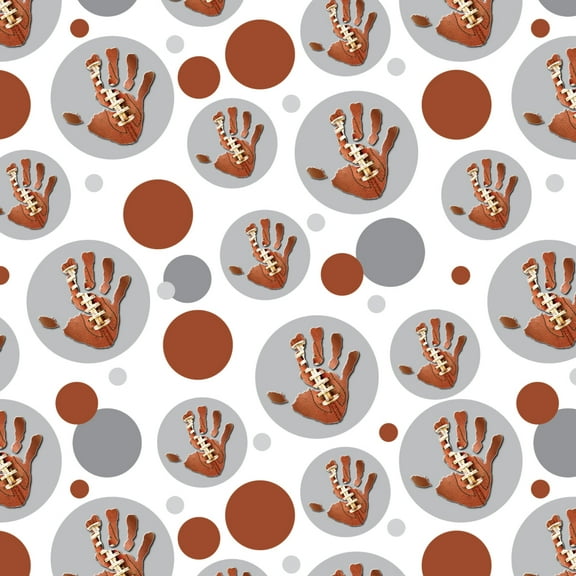 Hand Print Football Get a Grip Premium Gift Wrap Wrapping Paper Roll