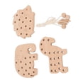 thumbnail image 4 of Wooden Lacing Toy, Animal Style Thick Strong Round Edge 3 Pieces Wood Lace Block  For Gifting, 4 of 8