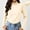 Beige, variant on Womens Turtleneck Shirts Long Sleeve Ruffle Neck Slim Fitted Casual Basic Tight Tops