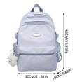thumbnail image 4 of FUZHIQ School Backpack for 3rd 4th 5th 6th 7th Grade, Multi Compartment Bookbag with Plush Star Pendant & Buckle Straps, Water Resistant Lightweight Elementary Middle School Bag, Black, 4 of 6