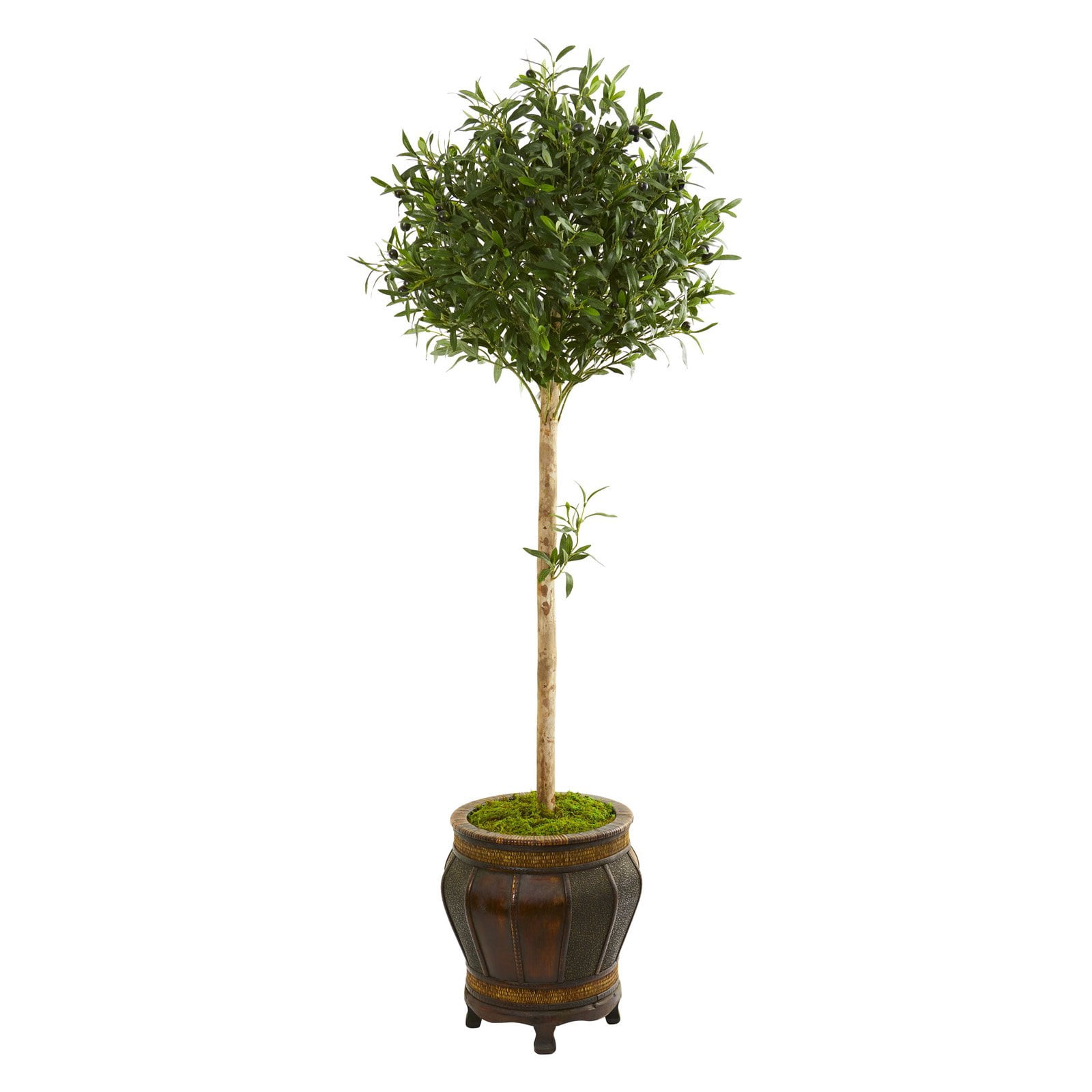 Nearly Natural 32” Poinsettia Artificial Plant in White Planter