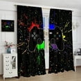 Gamepad Curtains for Boys Girls Teens Colorful Game Controller Thermal Insulated Room Curtains for Living Room, 84x84 Inch Blackout