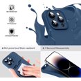 thumbnail image 3 of Liquid Silicone Case for iPhone 14 Pro, [True Liquid Silicone] [Anti Fingerprint] 4 Layer Phone Case Protective Cover, Full Coverage Around Camera & Built-in Microfiber, 6.1", Blue, 3 of 15