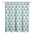 thumbnail image 2 of Creative Products Anchor Stripes Green 71x74 Shower Curtain, 2 of 2