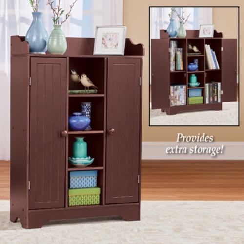 Dark Wood Storage and Display Center