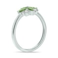 thumbnail image 2 of SZUL Women's 3/4 Carat TW Green Amethyst and Diamond Flower Ring in 10K White Gold, 2 of 6